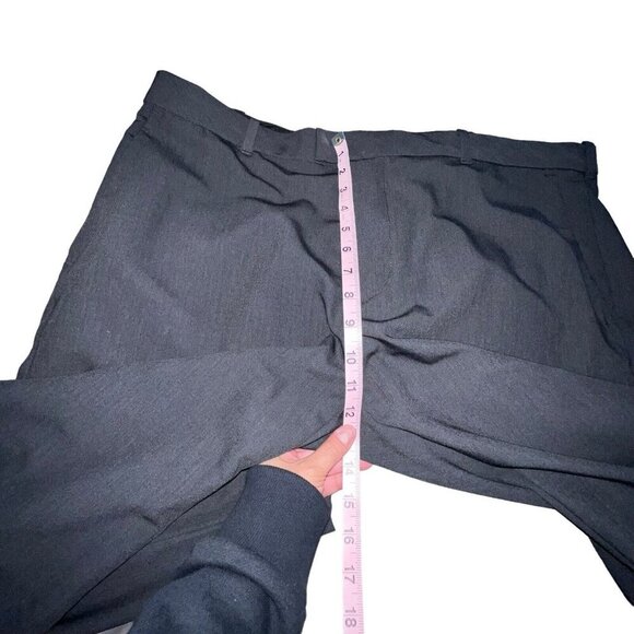 Van Heusen Dress Pants Mens Size 38x32 Straight Leg Charcoal Gray Flex Trousers - Picture 6 of 12